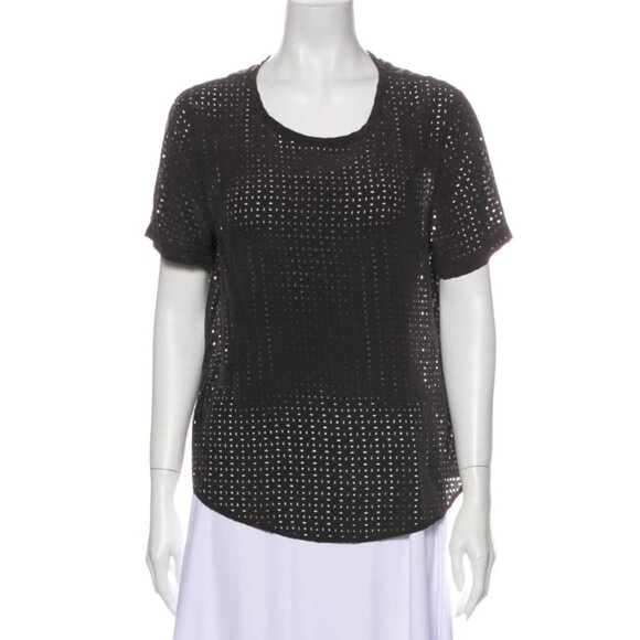 EQUIPMENT Riley LaserCut Silk Scoop Neck Top Size Small - Picture 1 of 6